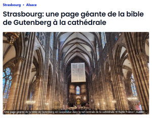 Page cathédrale strasbourg presse